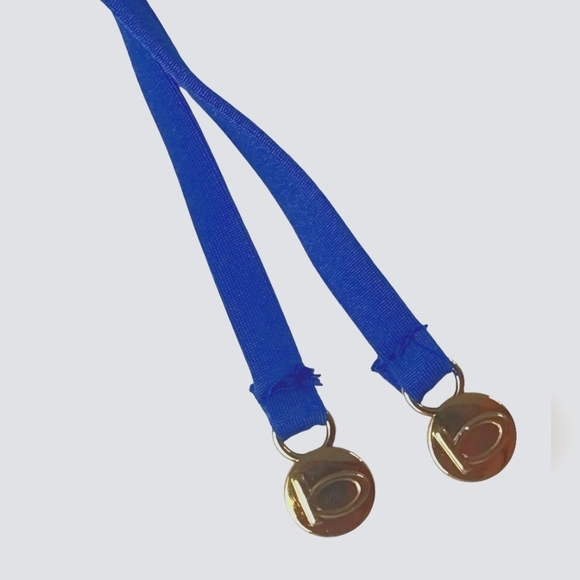 BEBE 2-Piece Rhinestone Triangle Dazzling Blue Bandeau Bikini Swimsuit L - Picture 6 of 6